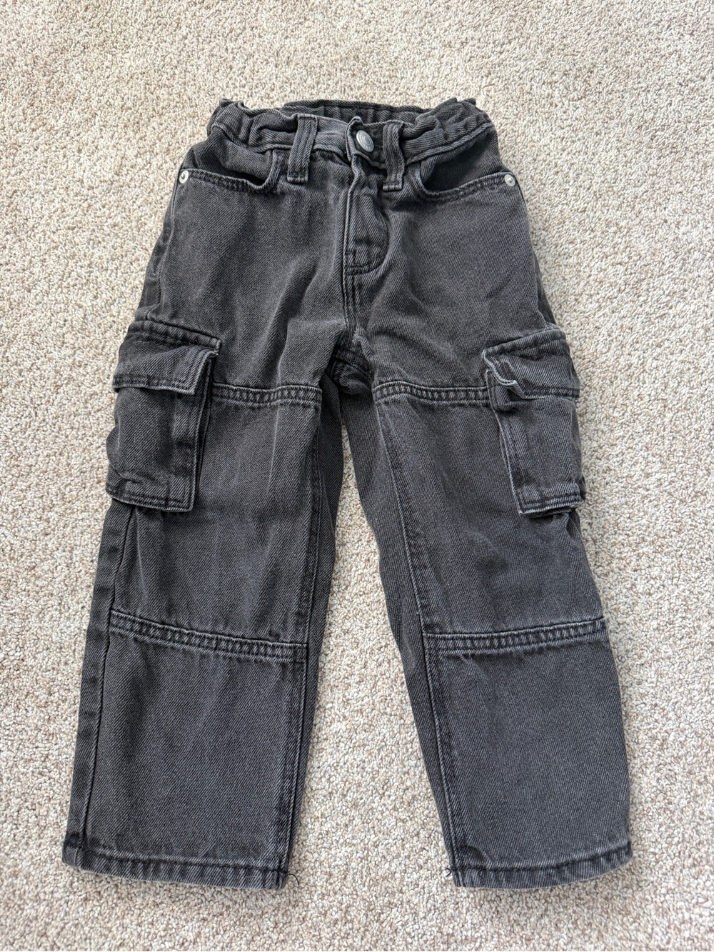 Old Navy Black Cargo Barrel Leg Jeans